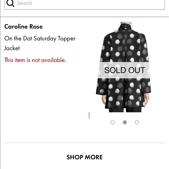 Sold out Neiman Marcus Caroline Rose “On The Dot” topper new w/tags size large - Picture 5 of 7